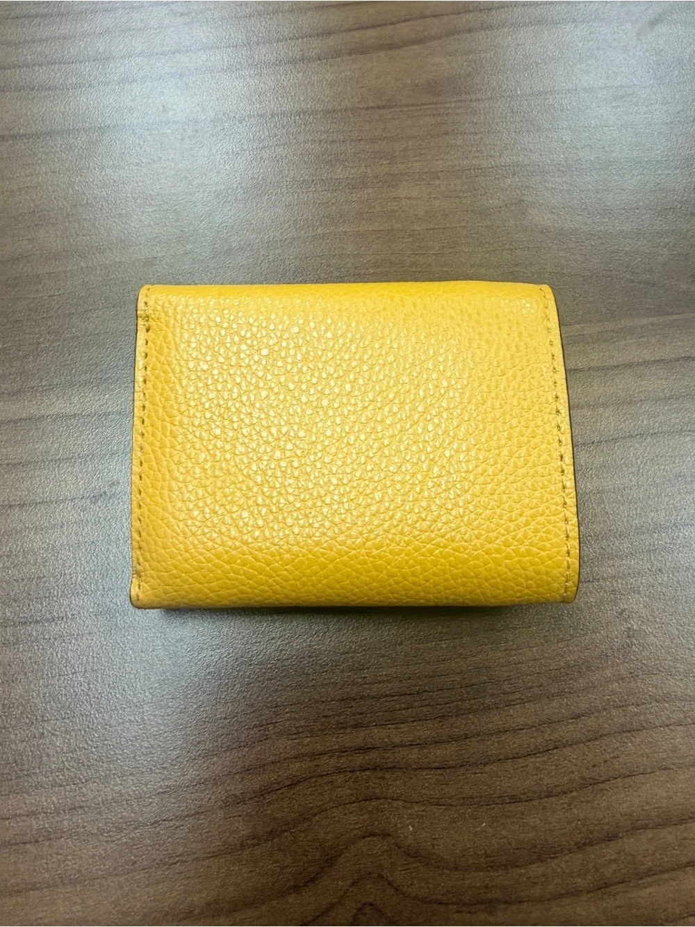 kate spade Pebbled Leather Card Holder in Yellow